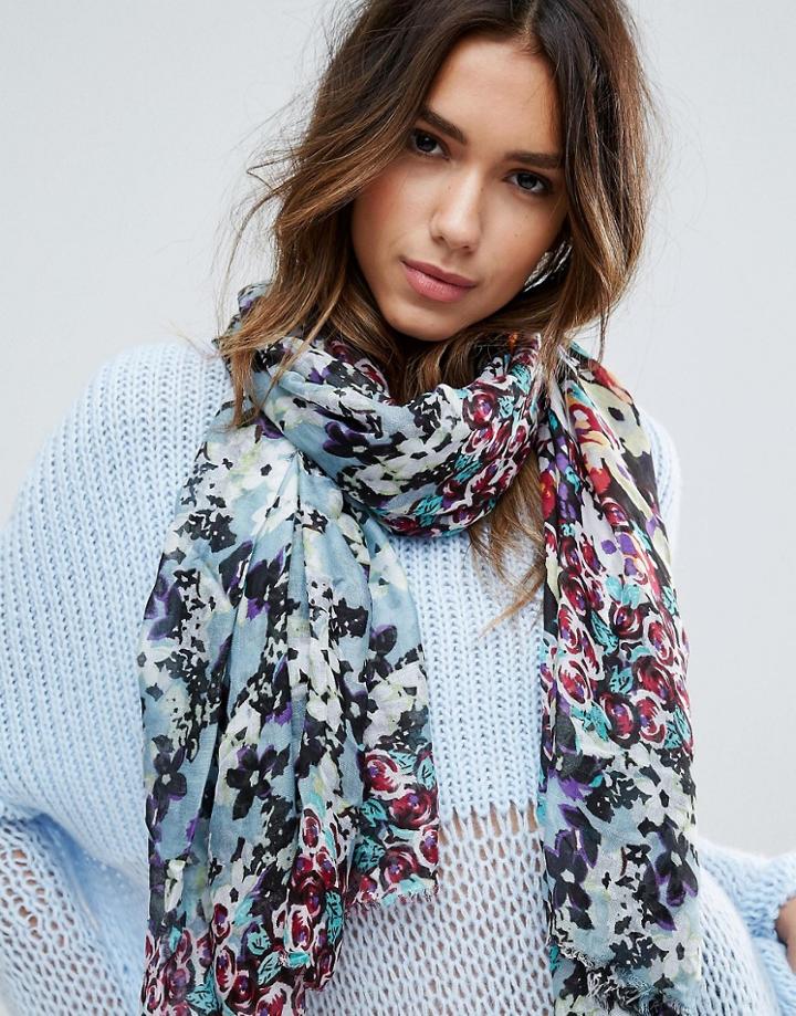 Alice Hannah Flower Mash Up Scarf - Multi