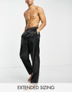 Asos Design Satin Pants In Black