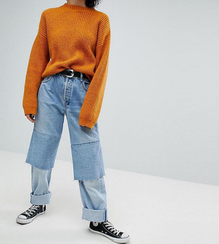 Reclaimed Vintage Revived Stack Jeans - Blue