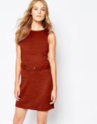 Vila Suedette A-line Dress With Belt - Rosewood
