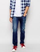 Diesel Jeans Buster 836x Regular Tapered Fit Mid Blasted Wash - Mid Blasted