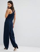 Selected Cross Back Jumpsuit - Navy