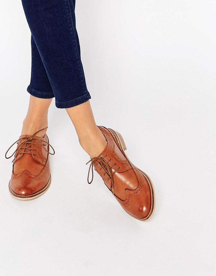 Asos Mai Leather Brogues - Tan