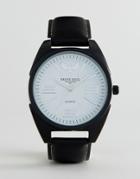 Brave Soul Round Watch With Black Strap - Black