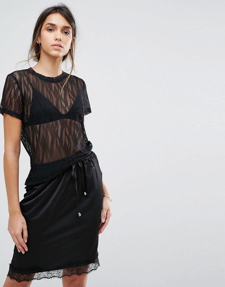 Gestuz Siga Lace Top - Black