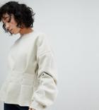 Reclaimed Vintage Inspired Re-worked Sweatshirt - Beige