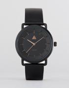 Asos Watch In Black With Rose Gold - Black
