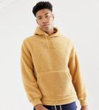 Jacamo Tall Borg Fleece Hooded Jacket In Tan - Brown