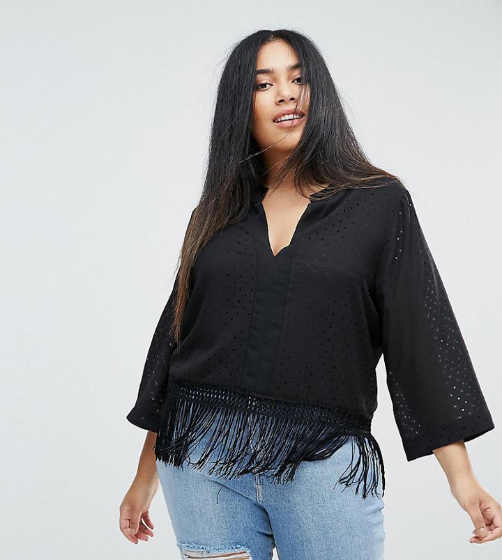 Elvi Black Laser Cut Box Top - Black