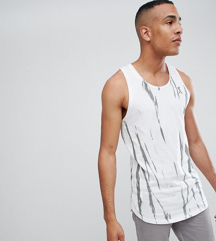 Religion Tall Tank With Stripe Tie Dye - Green