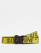Sixth June All Over Logo Belt In Yellow
