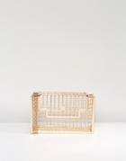 Asos Hand-made Caged Box Clutch Bag - Gold