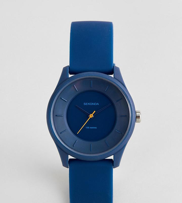 Sekonda Silicone Watch In Navy Exclusive To Asos - Navy