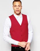 Asos Vest In Red - Red