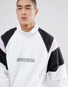 Sweet Sktbs 1/4 Zip Track Jacket In White - White