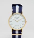 Reclaimed Vintage Inspired Navy Stripe Canvas Watch With White Dial Exclusive To Asos - Navy