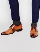 Front Lace Up Smart Shoes - Brown