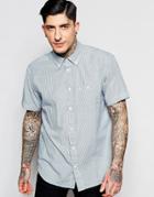 Wrangler Short Sleeve Stripe Shirt - Blue
