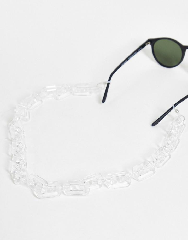 Public Desire Oversized Chunky Glasses Chain In Clear Acrylic
