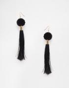 Asos Nikou Pom Tassel Earrings - Multi