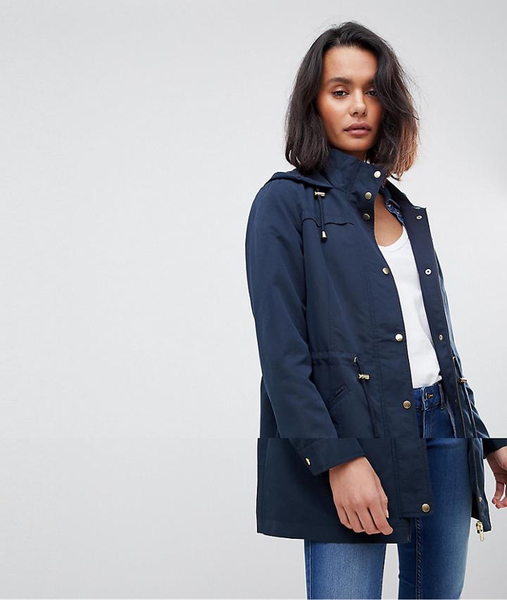 Vero Moda Long Parka Jacket - Navy