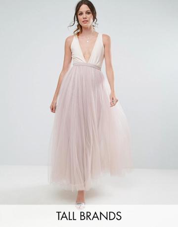 Little Mistress Tall Maxi Tulle Skirt - Pink