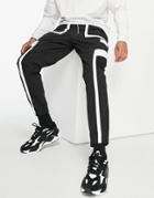 Puma Hoops Track Pants In Black And White