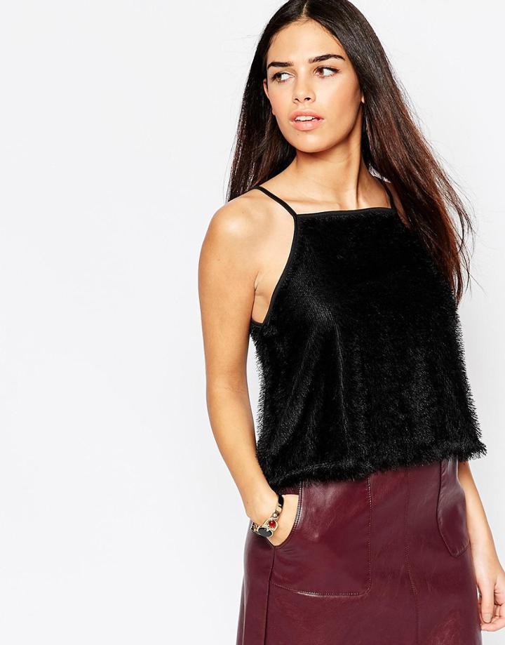 Motel Arctica Fringe Top - Black