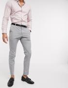 Selected Homme Suit Pants With Stretch In Slim Fit Light Gray-grey