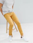 Asos Design Skinny Chinos In Tan - Brown