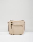 Aldo Simple Saddle Bag - Beige