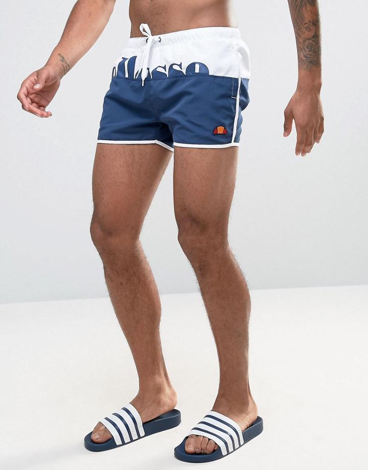 Ellesse Block Color Swim Shorts In Navy - Navy