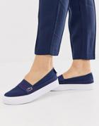 Lacoste Canvas Sneakers In Navy
