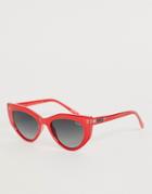 Quay Australia Persuasive Cat Eye Sunglasses In Red