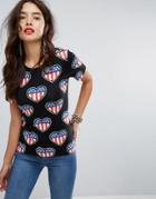 Love Moschino Highway 95 Print T-shirt - Black