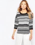 Ichi Blouse With Embroidered Detail - Black
