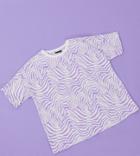 Asos Design Maternity T-shirt In Lilac Animal-purple