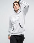 Adidas Originals Pullover Hoodie With Contrast Cuffs - Gray