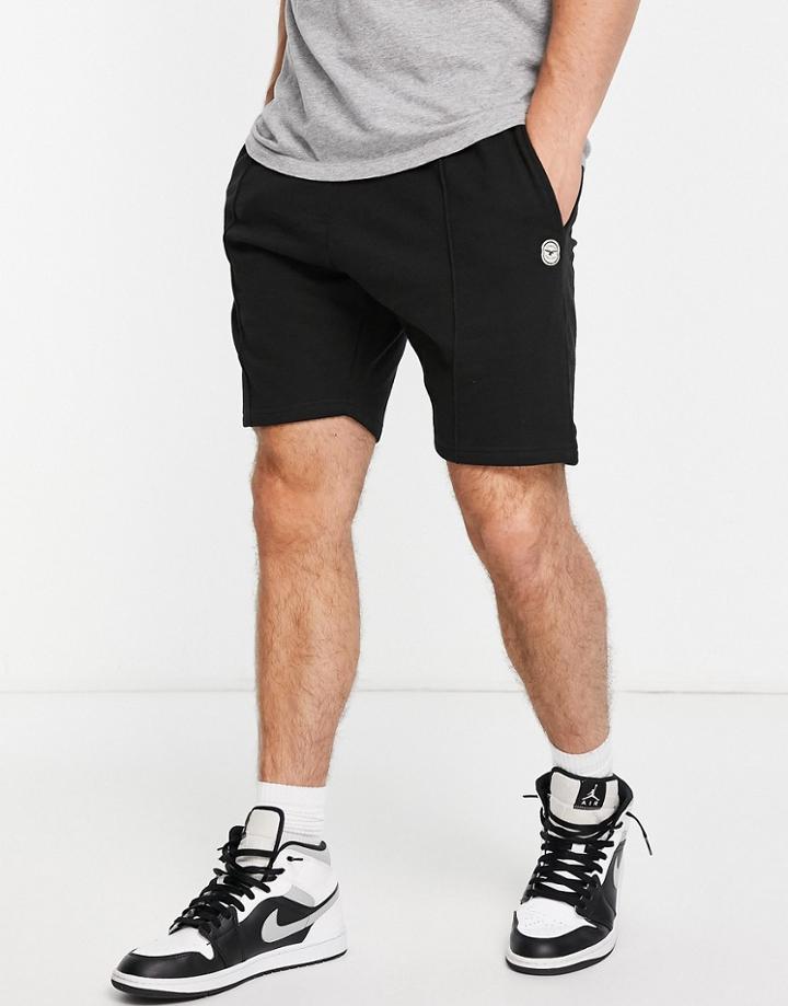 Le Breve Pin Tuck Jersey Shorts In Black