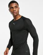 Puma Training Formknit Seamless Long Sleeve Top In Black