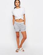 Missguided Lace Up Jersey Shorts - Gray
