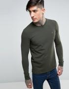 Farah Southall Super Slim Muscle Fit Long Sleeve T-shirt Green - Green