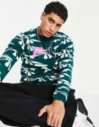 Fila Sweat With Logo In White And Green