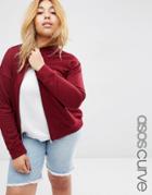 Asos Curve Ultimate Bomber Jacket - Red