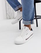 Jack & Jones Sneakers With Denim Detail - White