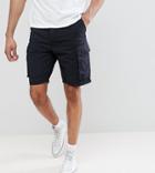 French Connection Tall Military Cargo Shorts-navy