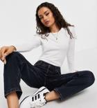 Asos Design Petite Ultimate Slim Fit T-shirt With Long Sleeve In White