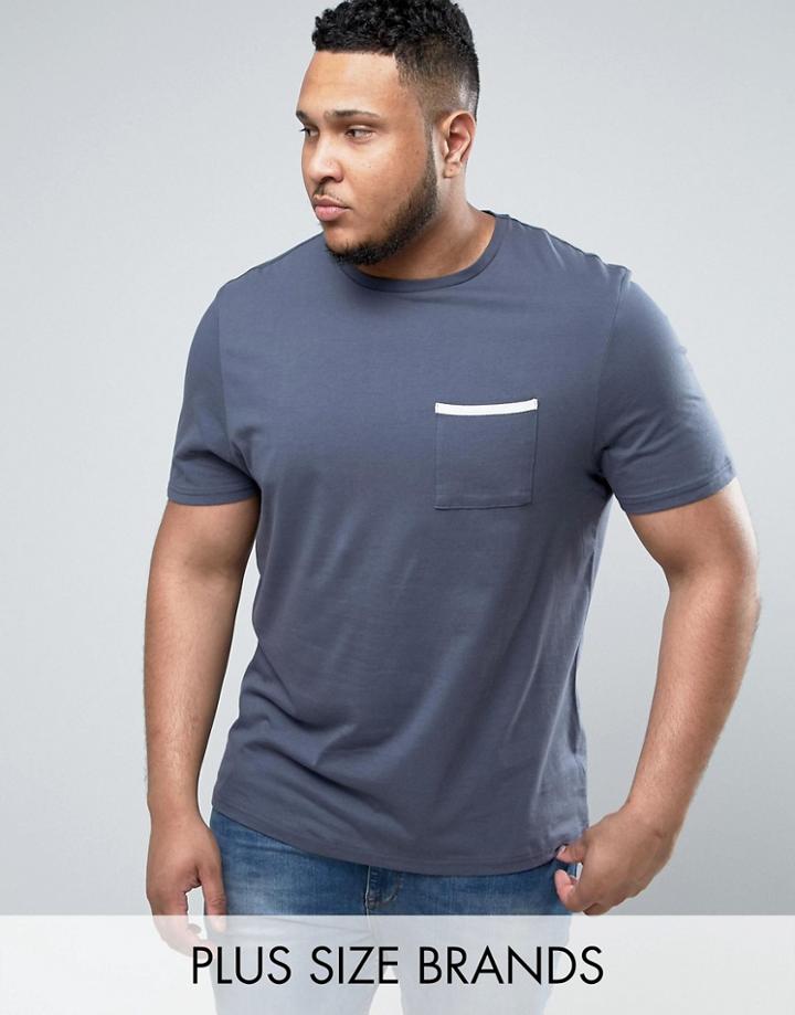 Another Influence Plus Tape Edge Pocket T-shirt - Navy