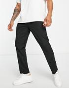 River Island Tapered Sweatpants In Gray Check-black