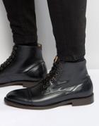 Hudson London Seymour Leather Boots - Black